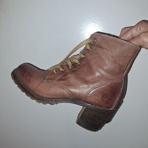 Frye Heel Lace Up Boots